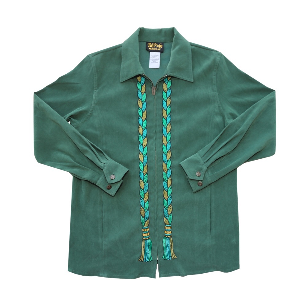 80’s Bob Mackie Embroidered Tassel Shirt. Size S.